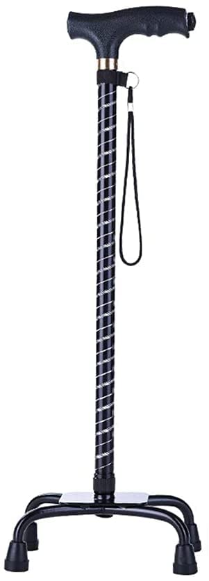 Canne de marche pour homme et femme avec aide mobile à 4 coins