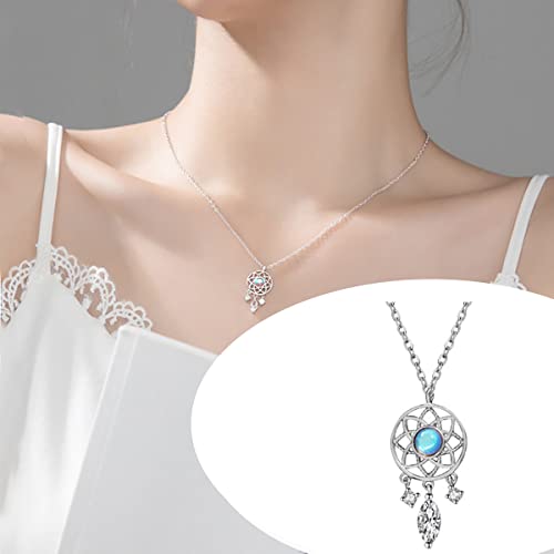 NHXP Collana Acchiappasogni Aura Blu, Collana