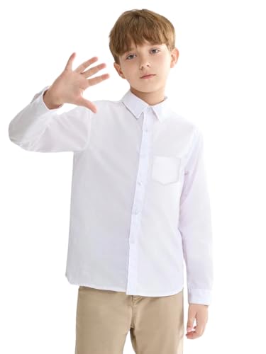Image of Shirt for Kids | Long Sleeve Club Collar Shirts | Formal and Casual Wear | Stylish Solid Shirt for Boys and Girls | Regular Fit Buttoned and Chest Pocket