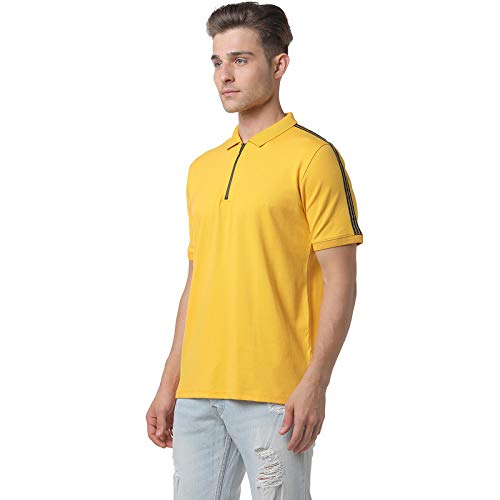 Image of CAHOOT Men Red Striped Casual T-Shirt