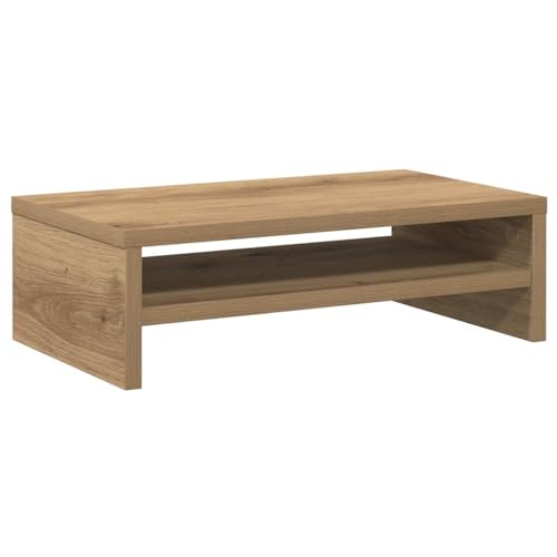vidaXL Soporte Mesa Pantalla Madera ingeniería Roble 42x24x13 cm