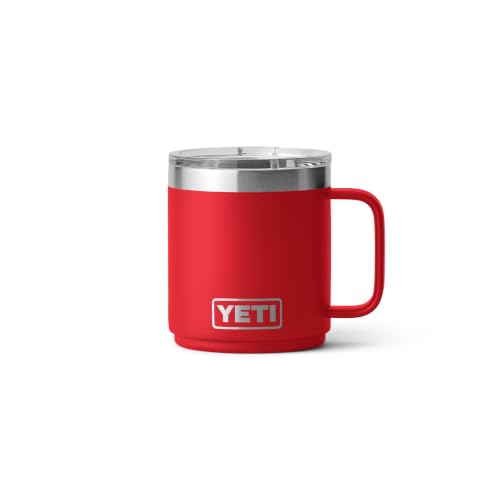 YETI Rambler stapelbarer Becher, vakuumisoliert, Edelstahl mit MagSlider-Deckel, 284 ml, Rettungsrot – Ansicht 1