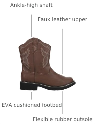 Image of ROPER womens Chunk Rider Embroidery Round Toe Cowboy Boots