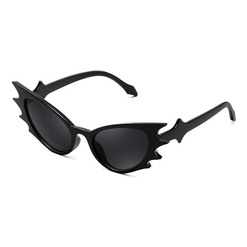 FEISEDY Women Men Cat Eye Sunglasses Bat Shades Womens Funny Party Sunglasses for Halloween B9165