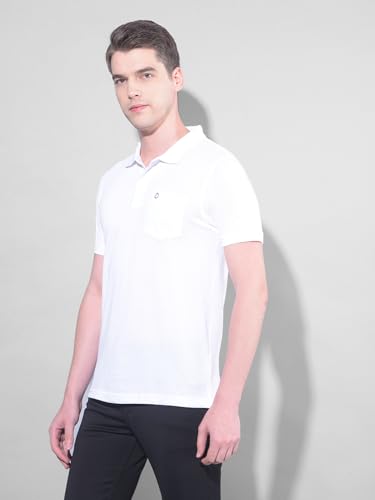 Image of Dollar Men's Pack of 1 Solid Cotton Blend Polo Neck T-Shirt
