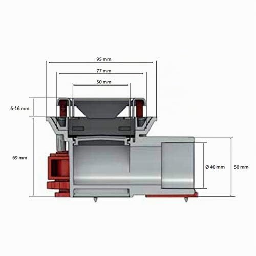Nicoll - Douche à l'italienne - Caniveau de douche Docia Nicoll faible hauteur avec grille - 50x690mm