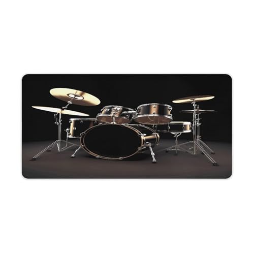 Cool Drum Set Desk Pad con base de goma impermeable