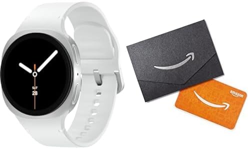 Samsung Galaxy Watch 8 (2025) 40mm Bluetooth Smartwatch in Silver with Amazon Gift Card Bundle - Fitness Tracker, Sleep Coach & Heart Rate Monitor
