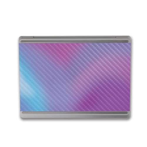 Image of MightySkins Carbon Fiber Skin Compatible with Microsoft Surface Laptop Go 3 (2023) Full Wrap Kit - Purple Fog | Protective, Durable Textured Carbon Fiber Finish | Made in The USA