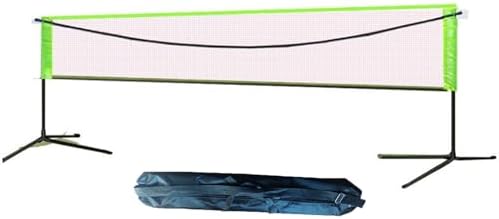 Portable Badminton Tennis Net Stand, Badminton Net Stand Portable,Indoor Outdoor Volleyball Poles,Badminton Volleyball Combi Stand,With Net And Backpack,Athletic Training Equipment,One Color-L 310Cm