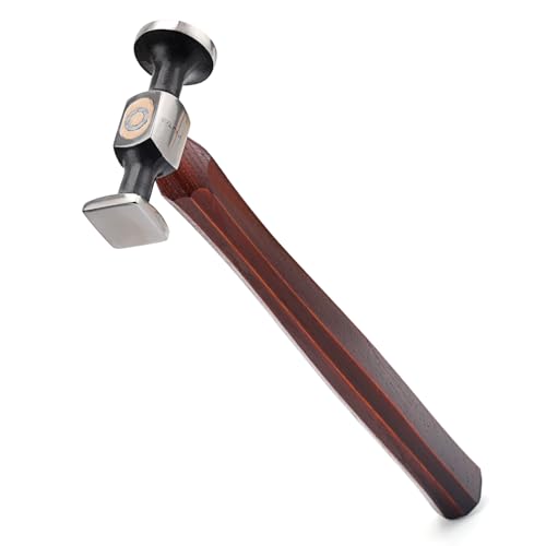 Image of WUTA Leather Hammer Double Head Cobblers Hammer Mirror Polishing Carbon Steel Mallet for Professional Leather Craft Tool (gen 2)