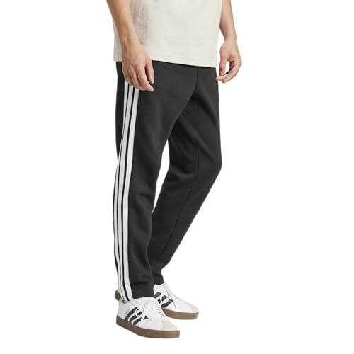 adidas Men's Essentials 3-Stripes Fleece Open Hem Pants2