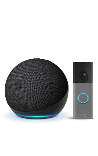 Miniatura 2 de Echo Dot (Última generación), Antracita + Ring Videotimbre con batería (Battery Video Doorbell) (última gen.), Gris moteado
