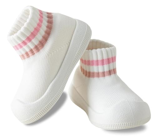 Image of Baby Sock Shoes Toddler Walking Slippers with Soft Rubber Sole