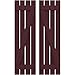 Ekena Millwork ARW102SB415X31WRH Americraft Four 2 Exterior Real Wood Spaced Board-n-Batten Shutters w/Z-Bar (Per Pair), 15 1/2"W x 31"H, Wine Red