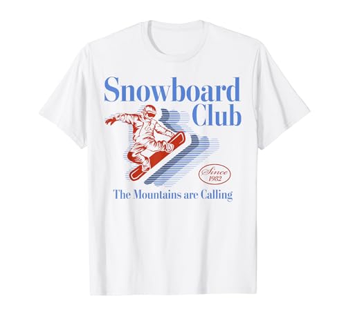 Trendy Apparel Snowboard Club The Mountains Are Calling 1982 T�V���c