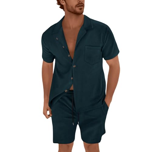 Ensemble homme été léger et fin vêtement sport vert