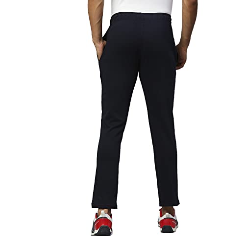 Image of Hubberholme Men's Slim Fit All Season Wear Cotton Track Pants - Trackpant with Drawstring Elastic Waistband, Lower for Jogging, Gym, Sports & Dailywear