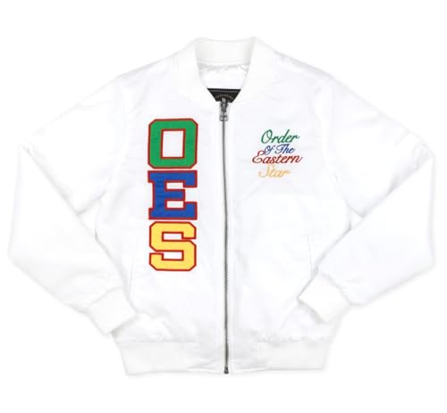 Order of The Eastern Star Bomber Jacket White