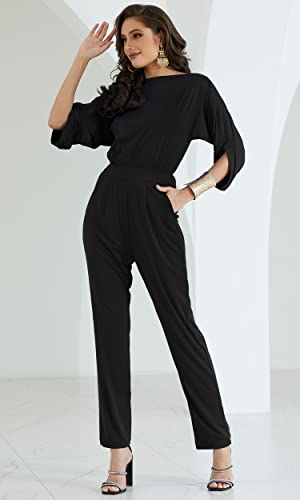 Image of KOH KOH Womens Short Sleeve Semi Formal Cocktail One Piece Jumpsuit Romper