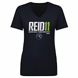 500 LEVEL Naz Reid Minnesota Timberwolves Women's V-Neck T-Shirt - Naz Reid Minnesota Timberwolves Elite WHT (Navy, X-Large)