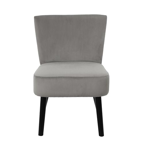 HOME DECO FACTORY - Fauteuil Crapaud Giulia Lounge Edition - Mobilier Assise Canapé et Fauteuil - 55 x 76 x 63 cm - Hauteur Assise 45 cm - Gris - Modèle...