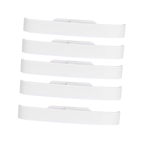 TOPPERFUN 5Pcs Mounted Slippers Organizer Rack Space Saving Plastic Hangers for Shoes Storage Bathroom Hallway White Slipper Holder for Easy Access Neat Arrangement