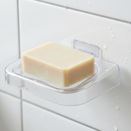 Image of Soap Dish (Wall Mount Transparent (B) Soap Dish Set of 2)