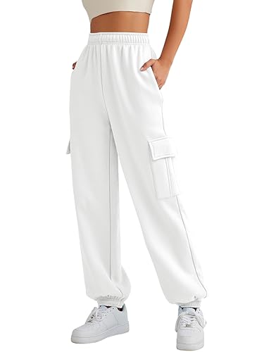 Image of AUTOMET Womens Cargo Sweatpants Oversized Fleece Joggers Fall Fashion Outfits Y2k Clothes 2024 with Pockets