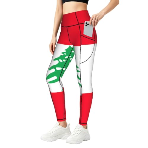 Leggings de Líbano para mujer con cintura alta y tejido deportivo anti-transparencias