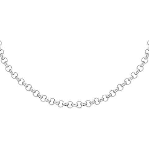 Tuscany Silver Women's Sterling Silver Belcher Chain Necklace of 40cm/16" Cover