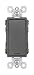Legrand-Pass & Seymour TM874BKCC6 Four-Way Decorator Switch 15-Amp 120/277-Volt, Grounding, Black