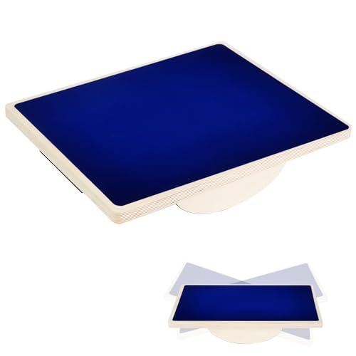 WELSPO Wooden Balance Board, Balancebrett, Büro Wobble Board, ideal für physikalische Therapie, Core Strength Training, und Stehpulte WELSPO Wooden Balance Board, Balancebrett, Büro Wobble Board, ideal für physikalische Therapie, Core Strength Training, und Stehpulte