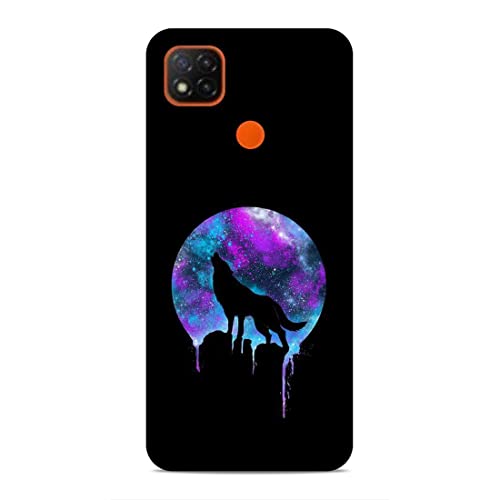 Image of Printed Mobile Back Hard Case Cover for Xiaomi Redmi 9C / Xiaomi Poco C31 / Xiaomi Redmi 9 Activ /Xiaomi Redmi 9 | Wolf, Black Shadow, Multi Stars, Colourful sky-2181