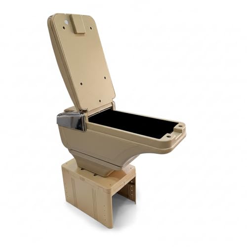 Image of Oshotto PU Leather AR-01 Car Armrest Console Box Compatible with Maruti Suzuki Alto 800 - Beige