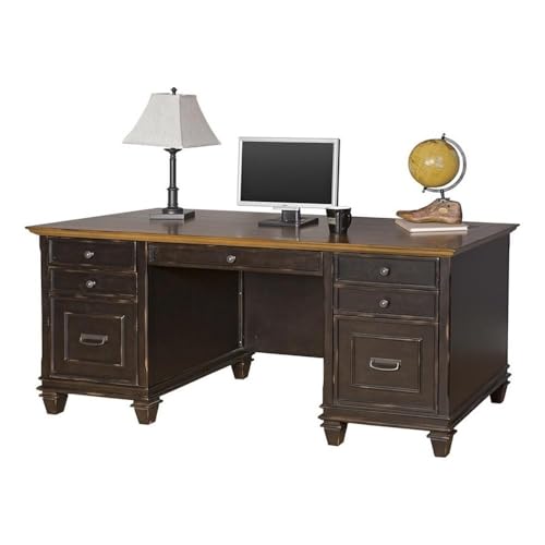 Martin Furniture Hartford Double Pedestal Desk