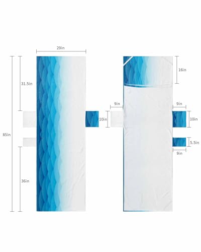 Blue Summer Beach Beach Lounge Chair Towel Cover, Soft Chaise Lounge Towel with Side Pockets Patio Pool Chairs Cover for Beach/Pool Sunbathing 29x85 Coastal Nautical Ocean Seaside