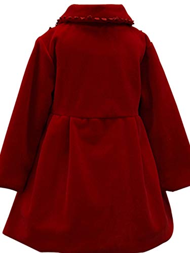 Little Girl 3-11 Years Bowknot Dress Coat Outer Wear Winter Woolen OverCoat3