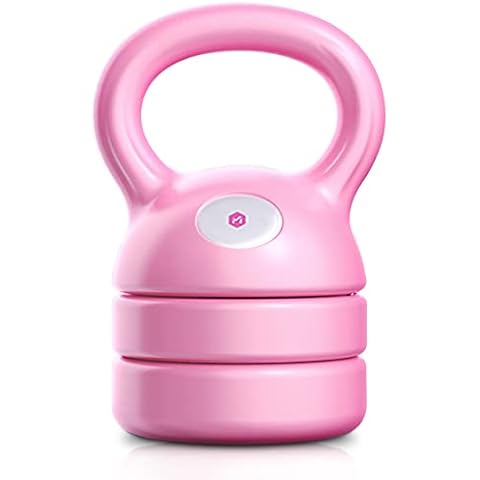 Kettlebell, Adjustable Kettlebell Weights 5lbs, 8lbs, 9lbs, 12lbs, Exercise Handle Grip Kettlebells Great for Home or Gym Workout Free Weights Men Women Full-Body Cover