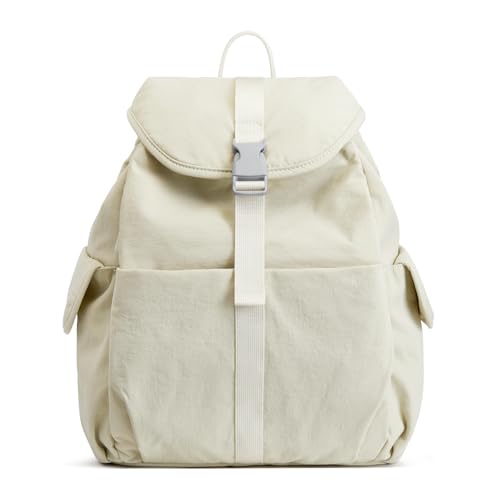 G4Free Small Backpack for Women, Nylon Casual Daypack for Work Travel Campus, Beige
