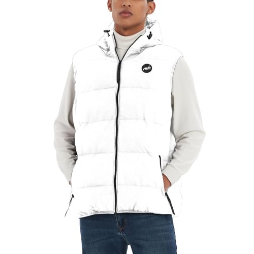 Image of MADHERO Men's Puffer Vest with Hood Water-Resistant Puffy Vests Outerwear Sleeveless Jacket