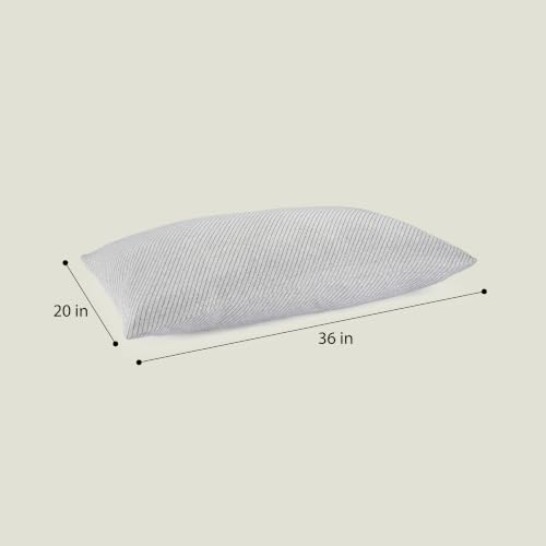 Image of Wakefit Large Size Sleeping Pillow | Height Adjustable | Soft & Fluffy Comfort | Light Grey | 36 x 20 Inch | Set of 1 |Free Extra Fiber for Custom Comfort
