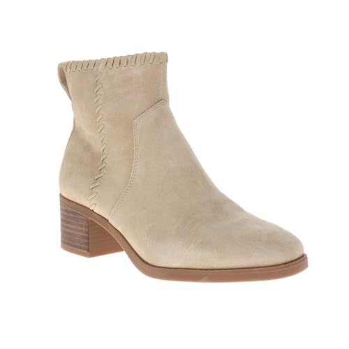 TOMS Womens Delilah Ankle Round Toe Zippered Casual Boots Ankle Low Heel 1-2" - Beige2