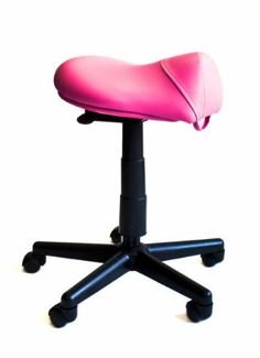 810V PINK Low-Rider Salon Barber, Spa, Tatoo Saddle Stool + Free YS Park Chignon Clips ($13 value)