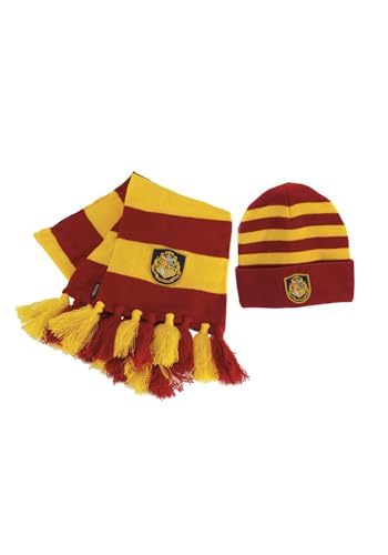 elope Hogwarts Scarf and Hat Set - Knitted Hat and Scarf with Hogwarts Crest
