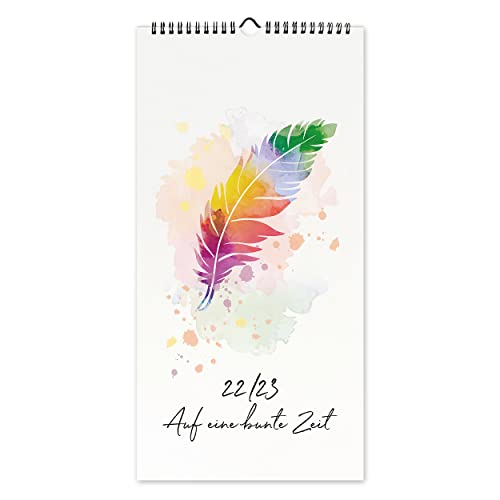 2022/2023 Family Calendar with Three Columns, 18 Months, Wall Calendar for Hanging with Annual Overview and Holiday Planning Area