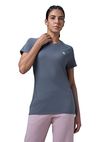 Image of TECHNOSPORT Womens Polyester Regular Fit Crewneck Half Sleeve Shirt Sleeve|WTW105
