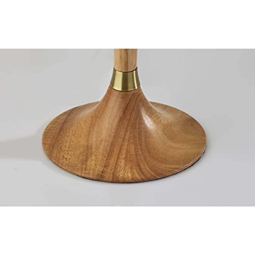 Adesso Inc. Rebecca Table Lamp Natural Rubberwood w. Antique Brass Accent