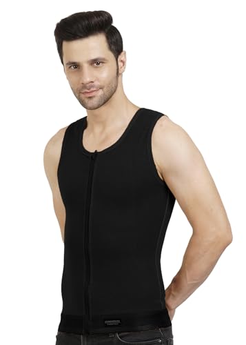 Image of GYNECOMASTIA Full Compression Vest || HIGH COMPRESSION || Front Hook and Zip Closer || Tomboy Chest Binder || Chest and Abdomen Support || Chest Shapewear