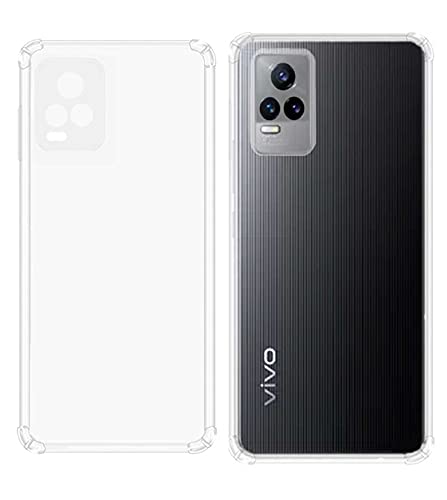 Image of Soft Flexible Silicone Back Cover Compatible with Vivo Y73, Transparent Case